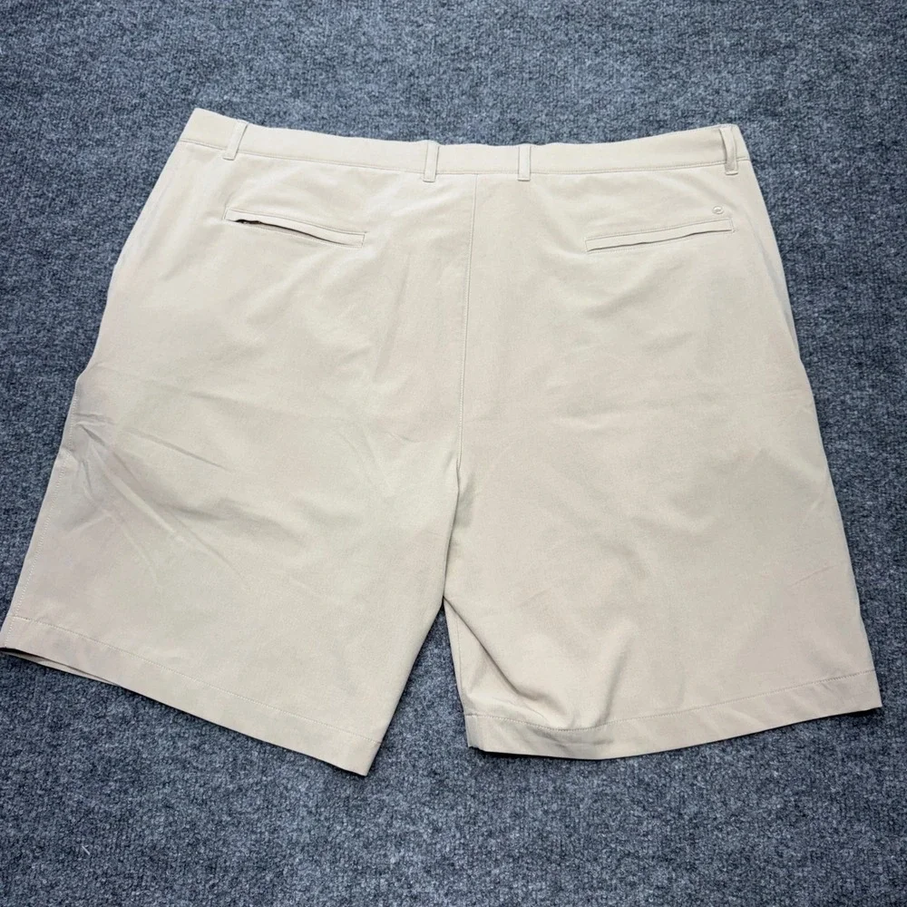 Peter Millar Shackleford Performance Shorts Mens 42 Khaki Tan 4-Way Stretch Golf